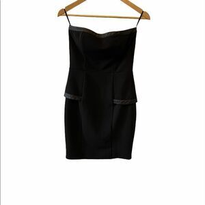 CHARLOTTE RUE Strapless Peplum Stretch Dress M